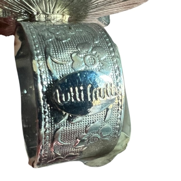 New Tutti Frutti Rhodium Black/White Butterfly Cocktail Ring Size 7 - Picture 5 of 9